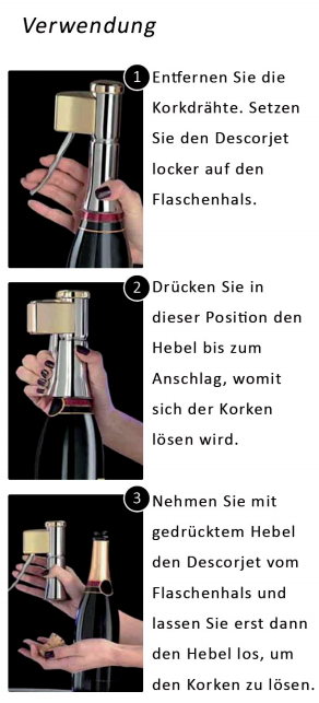 So verwenden Sie den Descorjet